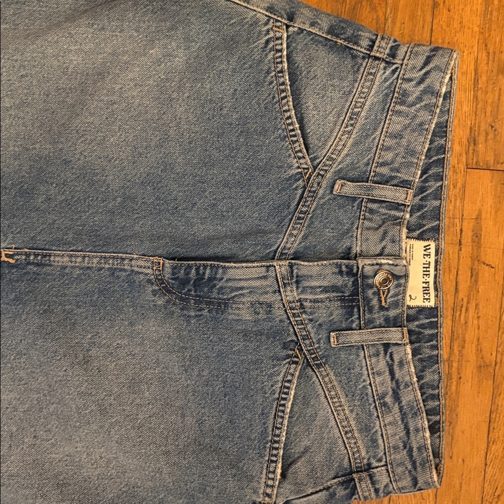💎NWOT💎 We the Free Come as You Are Denim Maxi Skirt w Slit - Picture 8 of 8